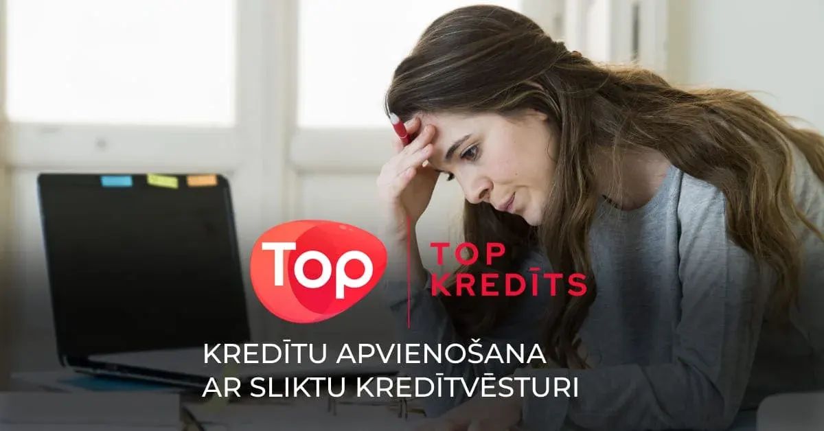 bilde kredītu apvienošana ar sliktu kredītvēsturi